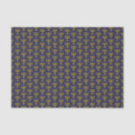 Papier Mousseline Élégant bleu foncé | Chanukah Hanukkiyah | MENORAH<br><div class="desc">Elégant papier de tissus MENORAH bleu foncé,  montrant avec la menorah faux or dans un motif carrelé. Il s'agit d'un design minimaliste,  simple et élégant,  particulièrement adapté aux cadeaux ou aux métiers d'Hanoukka.</div>