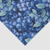 Papier Mousseline Elégant bleuets aquarelles (Détail)