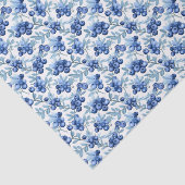 Papier Mousseline Elégant bleuets aquarelles (Détail)