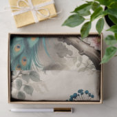 Papier Mousseline Elégant Boho Peacock Vintage victorien (Cadeau)
