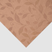 Papier Mousseline Élégant Brown Abstrait Feuilles d'automne Motif (Détail)