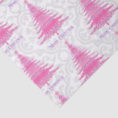 Papier Mousseline Élégant cadeau de Noël rose (Détail)