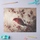 Papier Mousseline Elégant cardinal et découpage des baies (Artisanat)