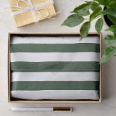 Papier Mousseline Elégant chasseur Motif rayé vert et blanc (Cadeau)