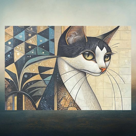 Papier Mousseline Élégant chat