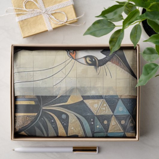 Papier Mousseline Élégant chat (Cadeau)