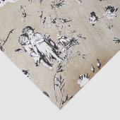 Papier Mousseline Élégant Chic Cupid Angels Floral Toile Kraft (Détail)