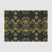 Papier Mousseline Elégant Chic Fancy Or Ornate Frame Sur Noir (Recto)