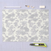 Papier Mousseline Elégant Chic gris clair Toile Deer Woodland (Artisanat)