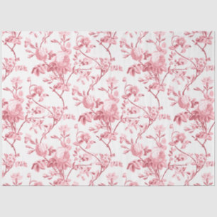 Papier Mousseline Élégant Chic Rose rose Vintage Floral