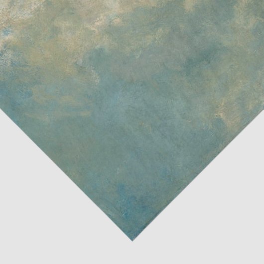 Papier Mousseline Elégant Ciel Bleu Nuages Impressionniste Découpage (Détail)