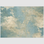 Papier Mousseline Elégant Ciel Bleu Nuages Impressionniste Découpage (Recto)
