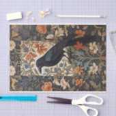 Papier Mousseline Elégant corbeau noir William Morris Inspiré Floral (Artisanat)
