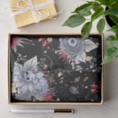 Papier Mousseline Elégant crâne Rose café argent noir (Cadeau)