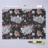 Papier Mousseline Elégant crâne Rose café argent noir (Artisanat)