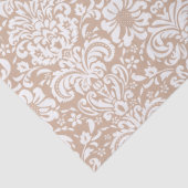 Papier Mousseline Élégant Damas Florales Blanches Sur Arrière - plan (Détail)