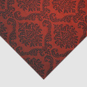 Papier Mousseline Élégant Damas rouge Vintage (Détail)