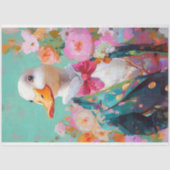 Papier Mousseline Élégant Dapper Duck Whimsical Decoupage (Recto)