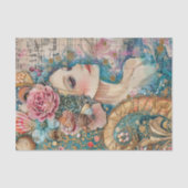 PAPIER MOUSSELINE ÉLÉGANT DÉCOUPAGE MERMAID (Recto)