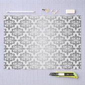 Papier Mousseline Élégant Découpage Vintage brillant Argent Damas (Artisanat)