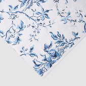 Papier Mousseline Elegant Delft Blue et White Floral (Détail)