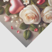 Papier Mousseline Elégant design de Saint Valentin avec Rose (Détail)