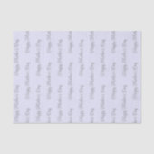 Papier Mousseline Élégant Douce Lavande et Gris Script Fête des Mère (Recto)