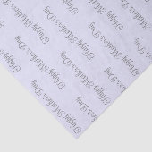 Papier Mousseline Élégant Douce Lavande et Gris Script Fête des Mère (Détail)