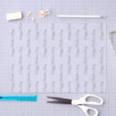 Papier Mousseline Élégant Douce Lavande et Gris Script Fête des Mère (Artisanat)