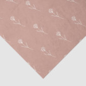 Papier Mousseline Elegant Dusty Rose Simple Flower  (Détail)