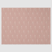 Papier Mousseline Elegant Dusty Rose Simple Flower  (Recto)
