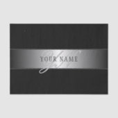 Papier Mousseline Élégant écriture de script de monogramme modifiabl (Recto)