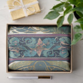 Papier Mousseline Elégant Ephémère Florale Peacock Purple Decoupage (Cadeau)