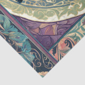 Papier Mousseline Elégant Ephémère Florale Peacock Purple Decoupage (Détail)