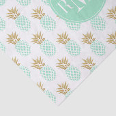 Papier Mousseline Élégant faux or motif d'ananas tropical (Détail)