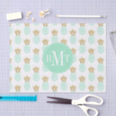 Papier Mousseline Élégant faux or motif d'ananas tropical (Artisanat)