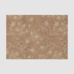 Papier Mousseline Élégant Feuille de la floraison Brown Grunge