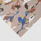 Papier Mousseline Elégant Feuille moderne Berries Aquarelle Floral (Détail)