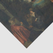 Papier Mousseline Elegant Figures Dancing by Nicolas Lancret (Détail)