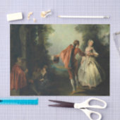 Papier Mousseline Elegant Figures Dancing by Nicolas Lancret (Artisanat)