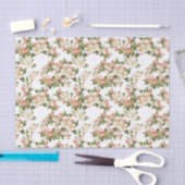 Papier Mousseline Élégant floral blanc (Artisanat)