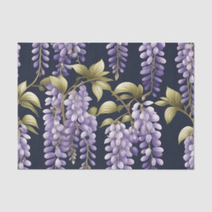 Papier Mousseline Élégant floral de la glycine