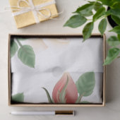 Papier Mousseline Élégant Floral Moderne (Cadeau)