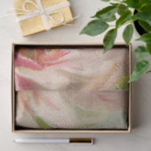 Papier Mousseline Élégant floral rose Script Ephemera Découpage (Cadeau)