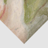 Papier Mousseline Élégant floral rose Script Ephemera Découpage (Détail)