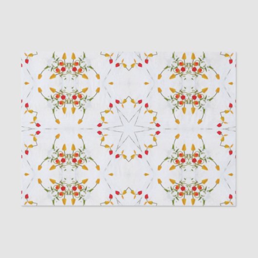 Papier Mousseline Élégant floral Vintage (Recto)