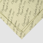 Papier Mousseline Elegant Frame on Celestial Yellow Monogram Wedding (Détail)