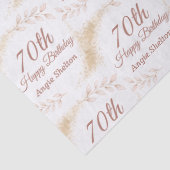 Papier Mousseline Elegant Gold Glitter 70th Birthday (Détail)