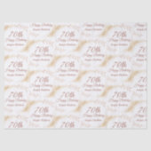 Papier Mousseline Elegant Gold Glitter 70th Birthday (Recto)