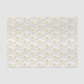 Papier Mousseline Elégant Gold Hearts Design Motif (Recto)